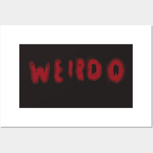 Weirdo | Bloody Script Font Typography Posters and Art